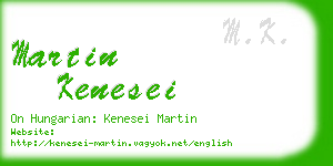 martin kenesei business card